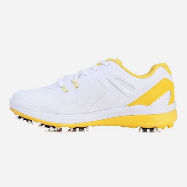 Fila Winding Women's Golf Shoes - White/Yellow,NZ 43-82075